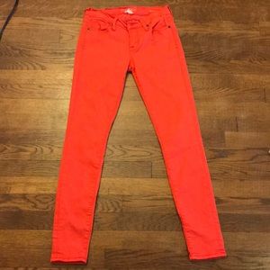 Lucky Brand Orange Skinny Jeans